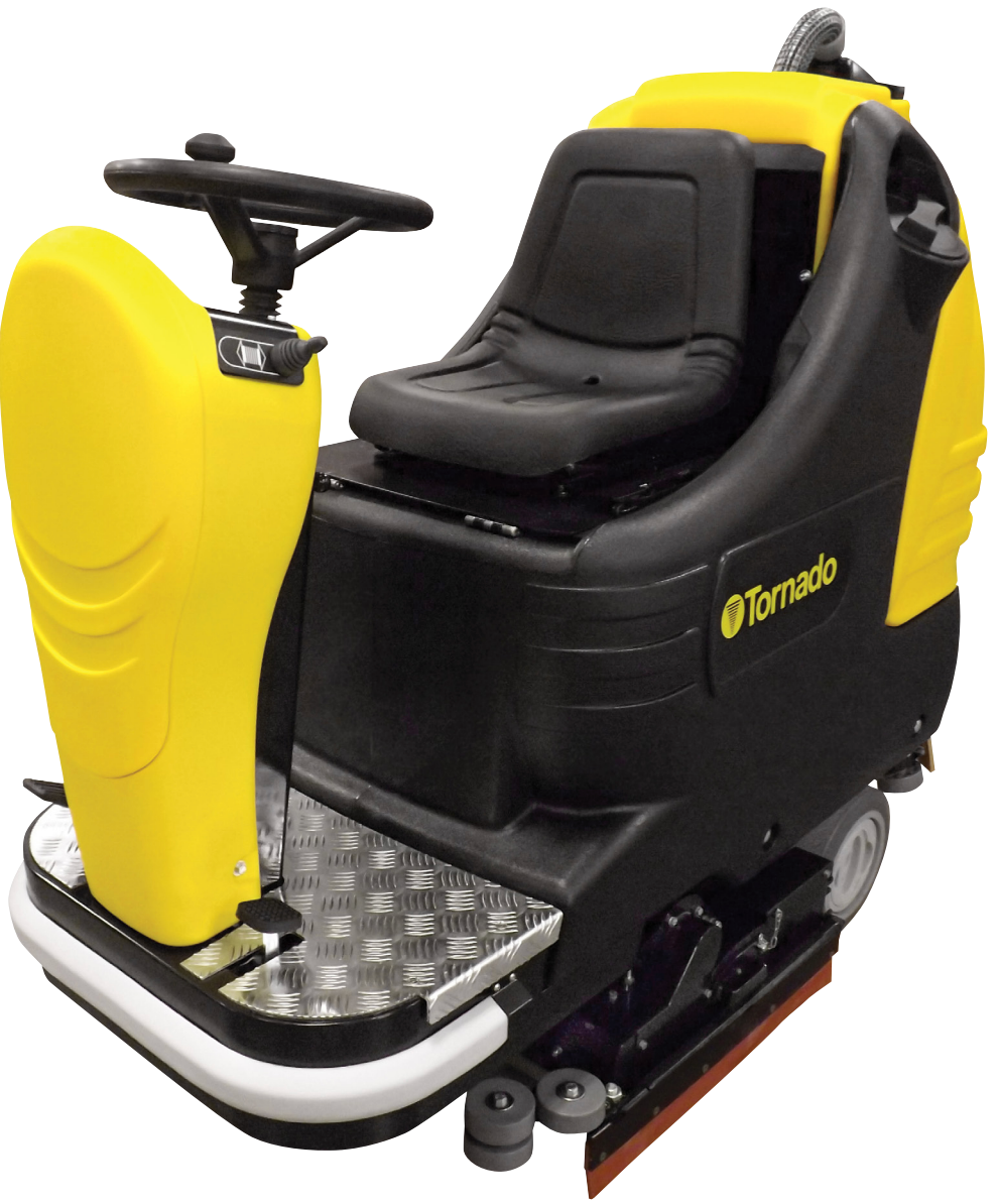Tornado 28" Industrial BR 28/27 Ride-On Automatic Scrubber w/ Wet Acid Batteries