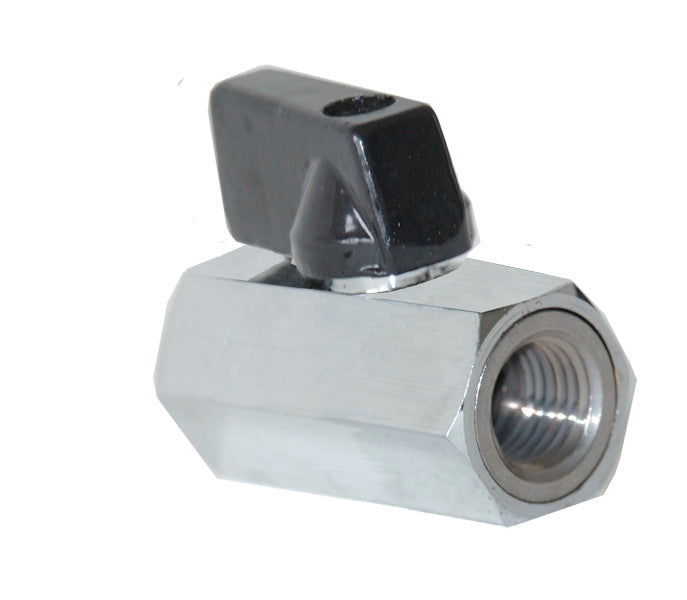 Westpak Ball Valve, Mini Hex Chrome 1/4" FXF