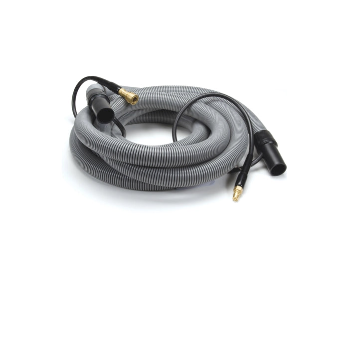 Tornado Insider Vacuum Hose, 1-1/2" x 20', Gray with insider solution line and swivel cuffs, Up to 400 P.S.I.