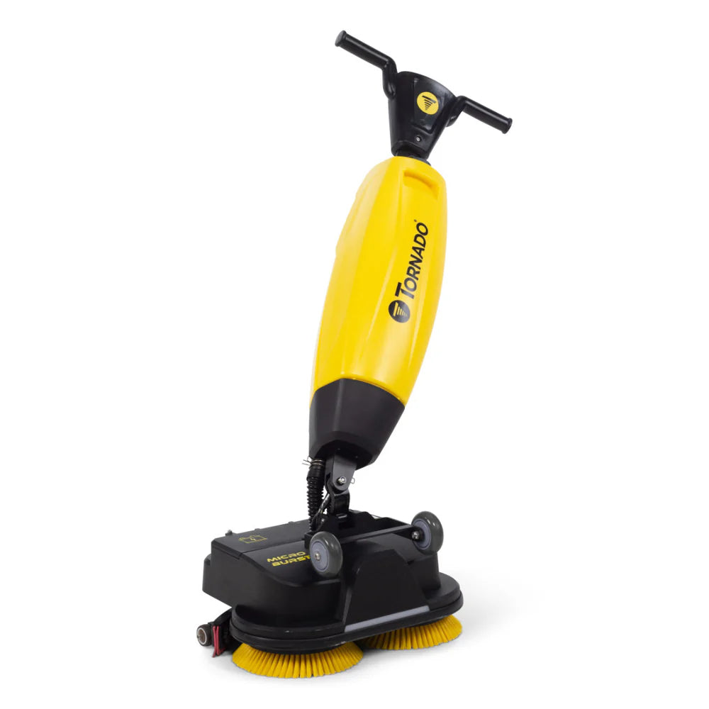 Tornado® Microburst Ultra-Compact 17" Floor Scrubber w/ Brushes &amp; Charger (Battery Sold Separately) - 1.3 Gallons