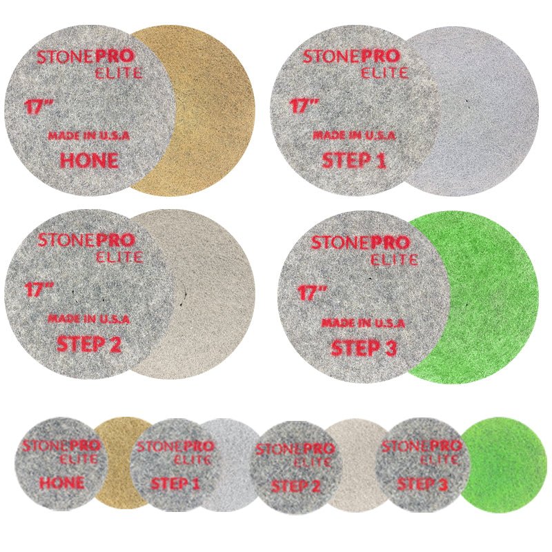 Stone Pro 17" 3 Step Elite Diamond Impregnated Pads