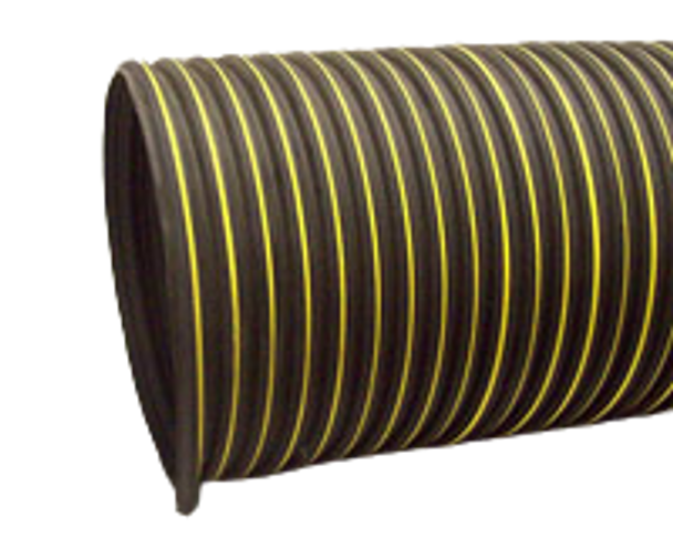 Nikro 10" x 25' Heavy Duty Black & Yellow Flex Duct