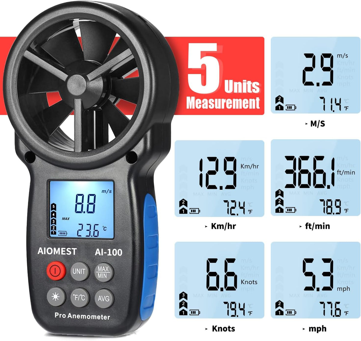 Handheld Digital Anemometer