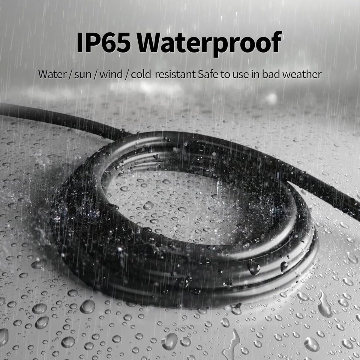 25 Ft 10/3 Black Outdoor Extension Cord, 10 Gauge 3 Prong