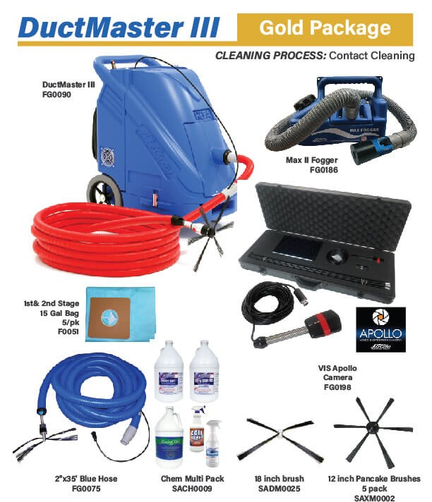 DuctMaster III Air Duct/Dryer Vent Cleaning Machine – Gold Package