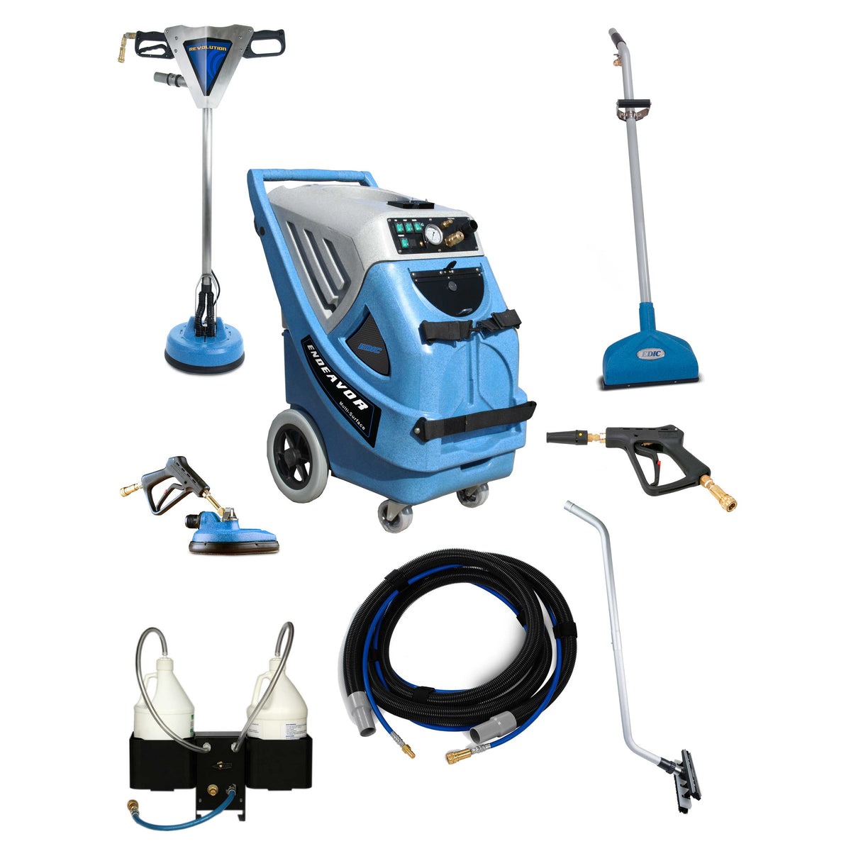 EDIC Endeavor 13 Gallon Complete Multi-Surface Extractor with Heat &amp; Adjustable 1200 PSI (Fully Loaded)