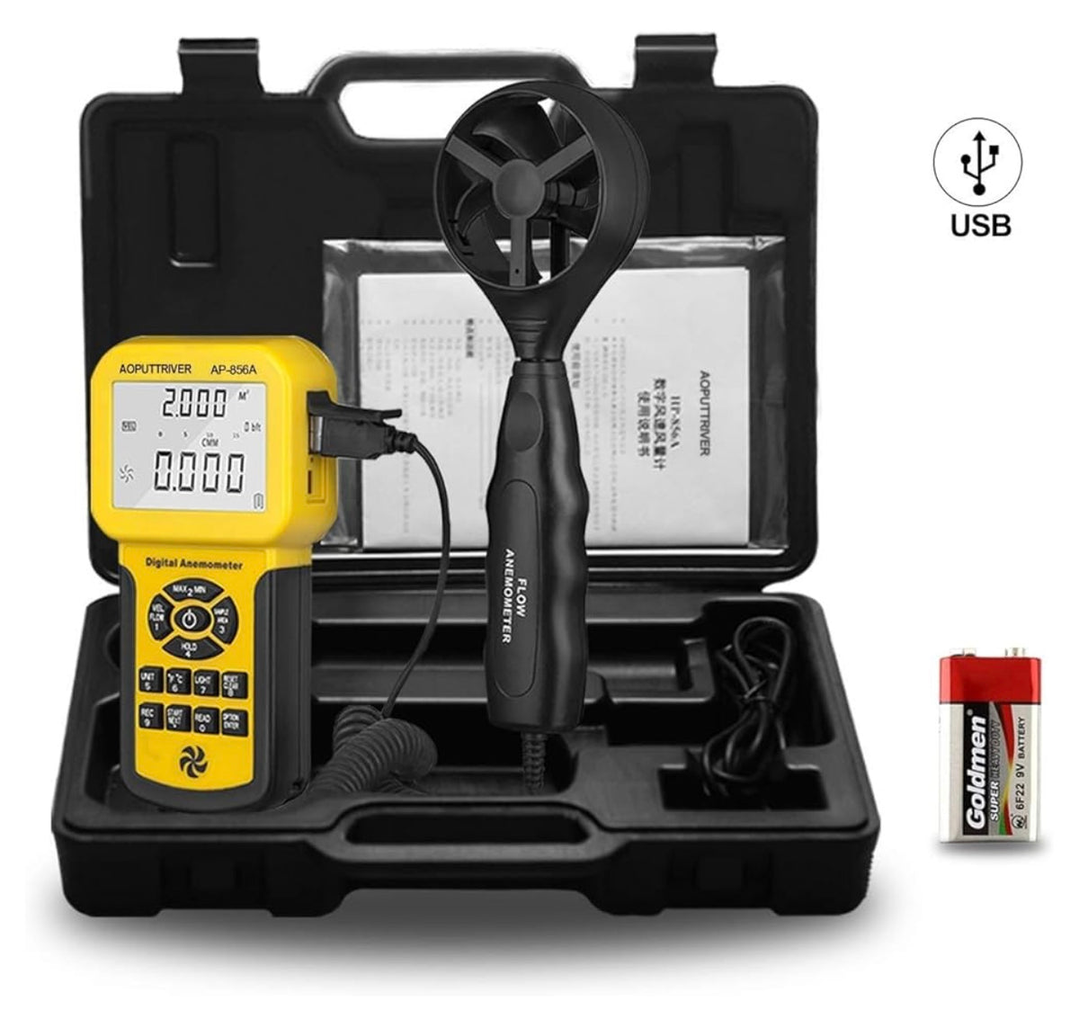 Dryer Vent and HVAC Digital Anemometer