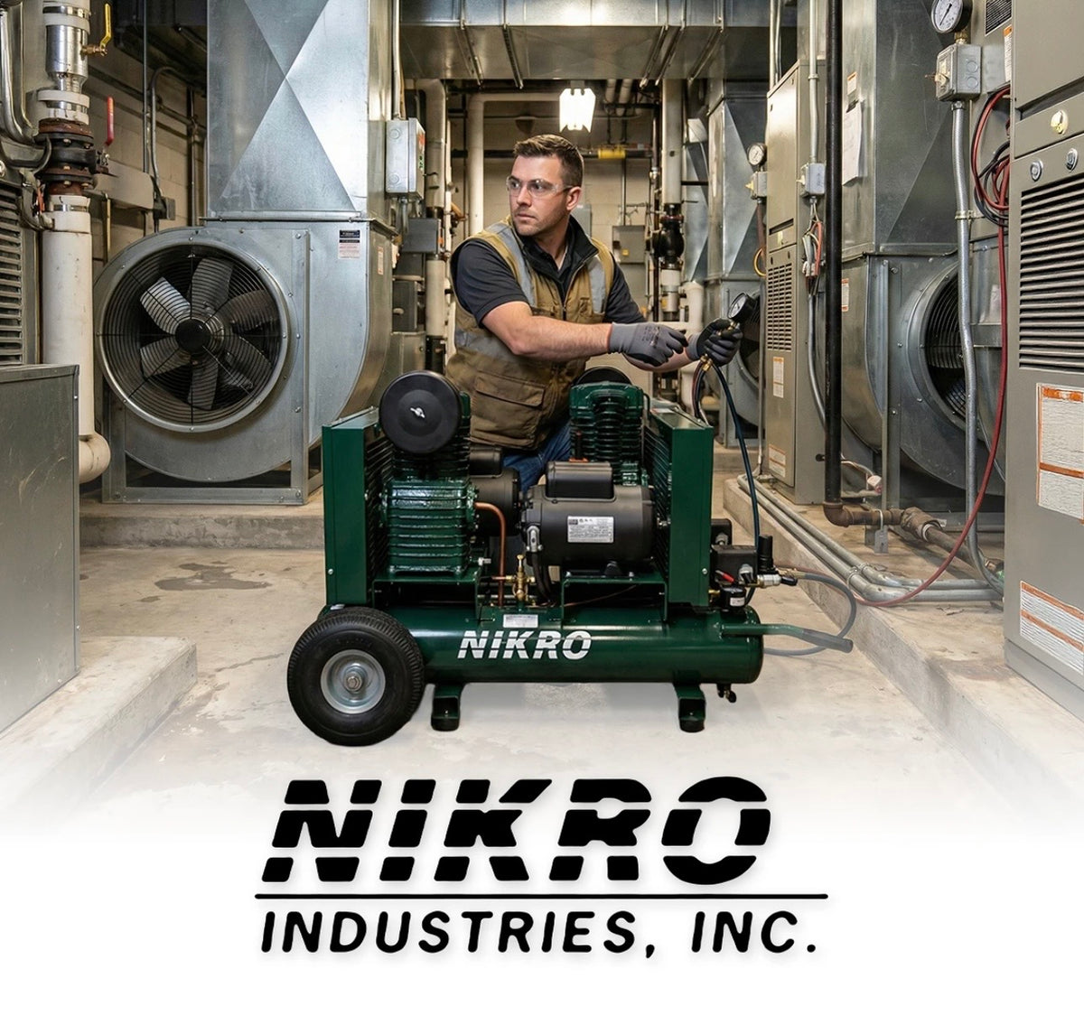 Nikro 5HP 220V/60Hz 175 PSI Portable Electric Compressor