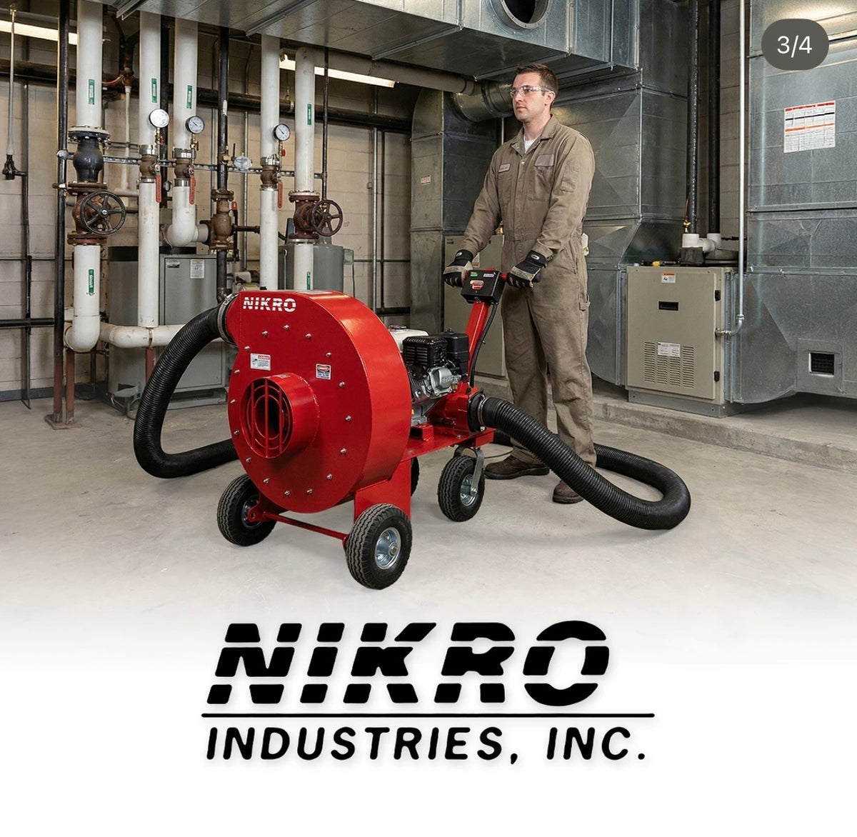 Nikro HP20GAS - Portable Gas Powered Air Duct Cleaning System (20 HP)