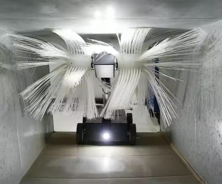 Commercial Duct Cleaning Robot with Vacuums and Camera