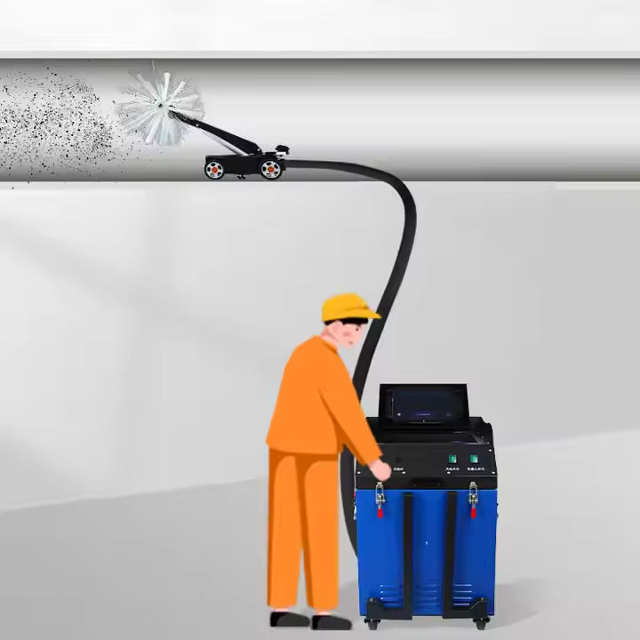 Commercial Duct Cleaning Robot with Vacuums and Camera
