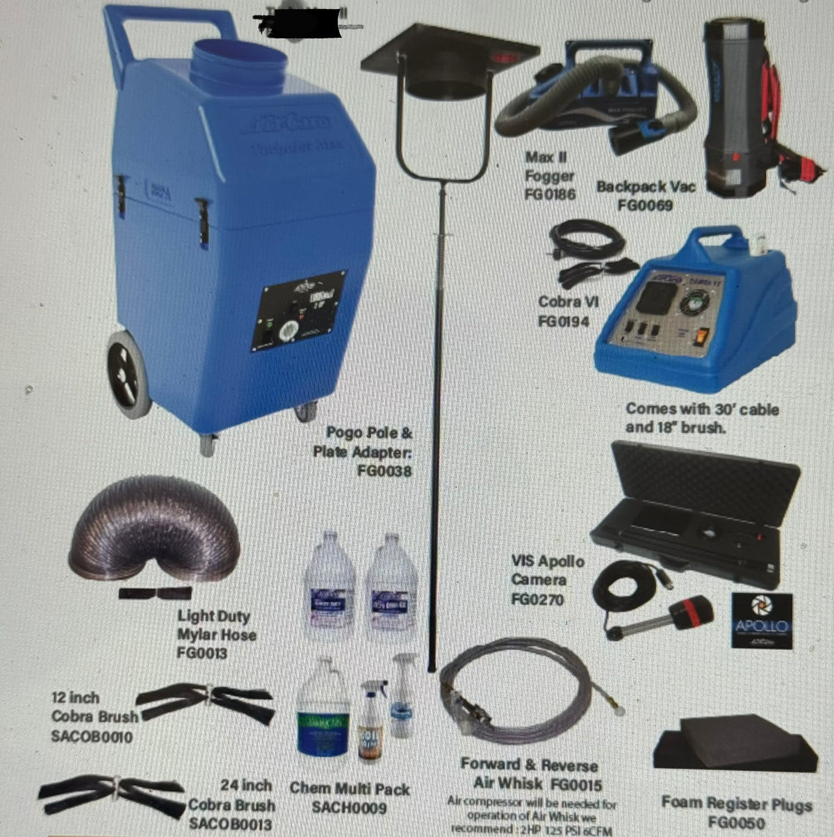 Air Care TurboJet Max 3 Residential &amp; Commercial Air Duct Cleaning Machine – Gold Package