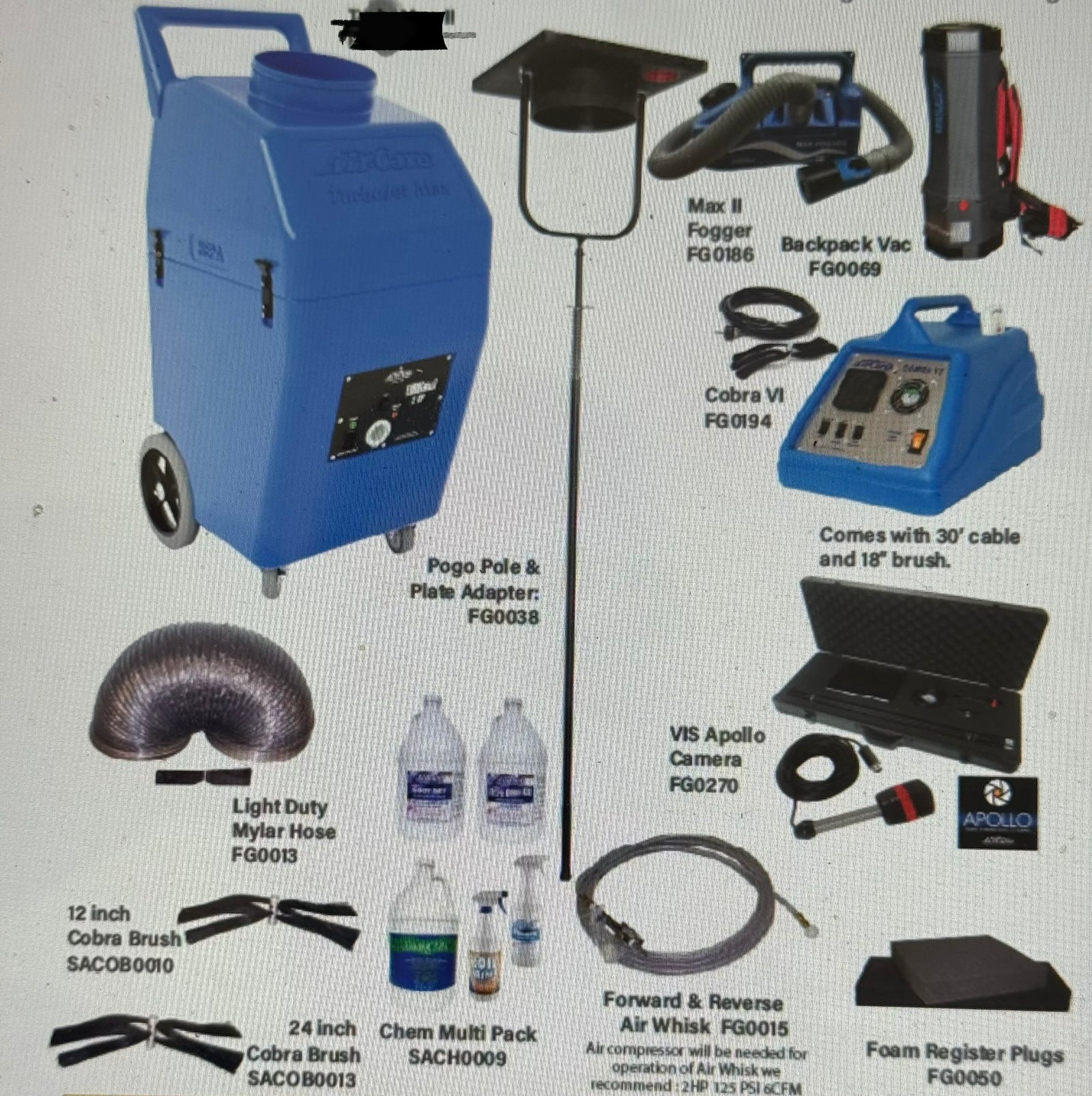 Air Care TurboJet Max 3 Residential & Commercial Air Duct Cleaning Machine – Gold Package