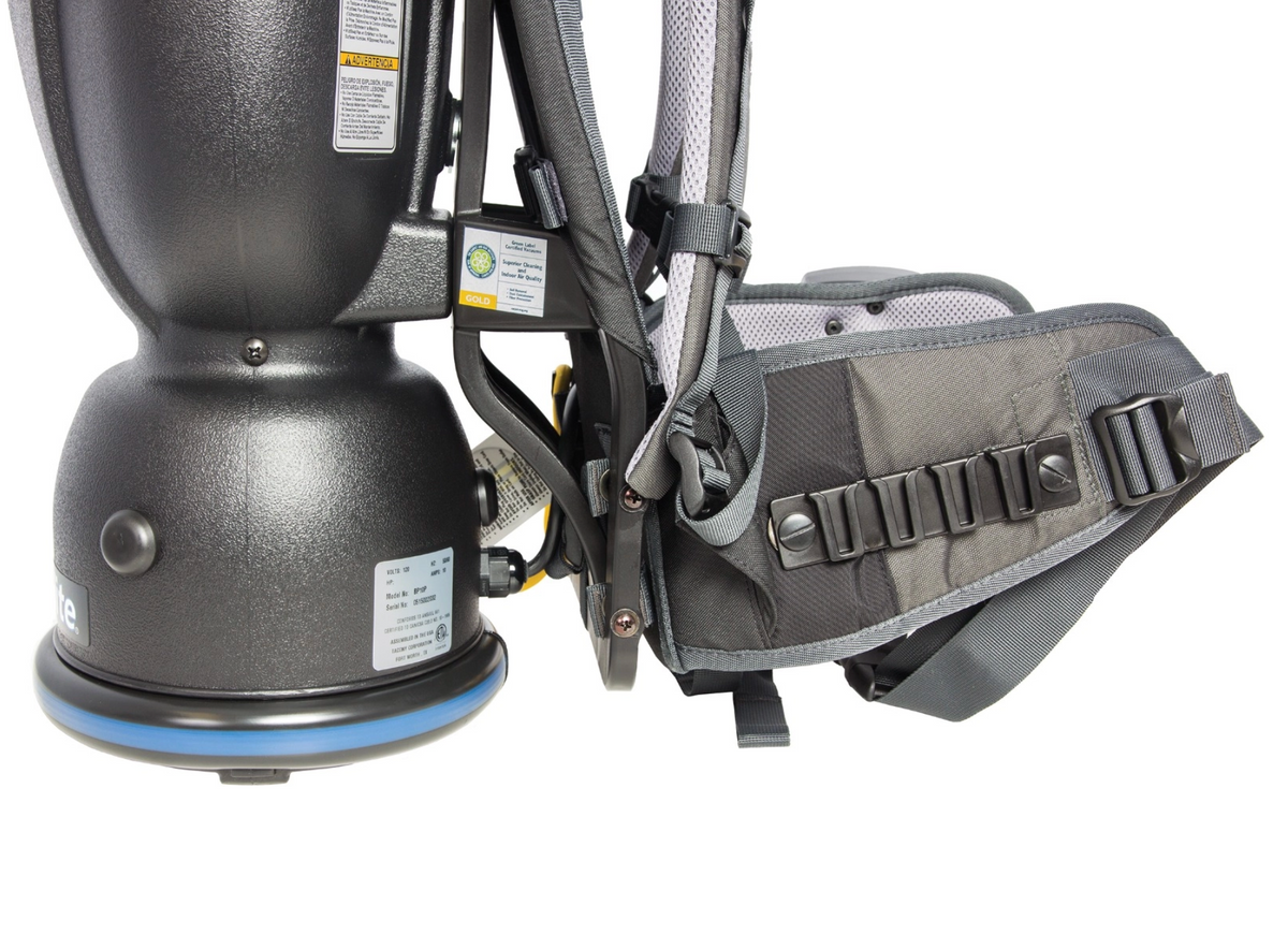 Powr-Flite Commercial Premium Comfort Pro Backpack Vacuum with Pocket and Tools- 10 Quart