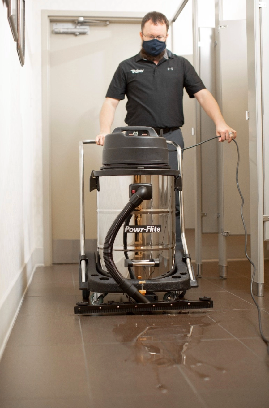 Powr-Flite Commercial Wet Dry Vacuum 20 Gallon Dual Motor with Stainless Steel Tank