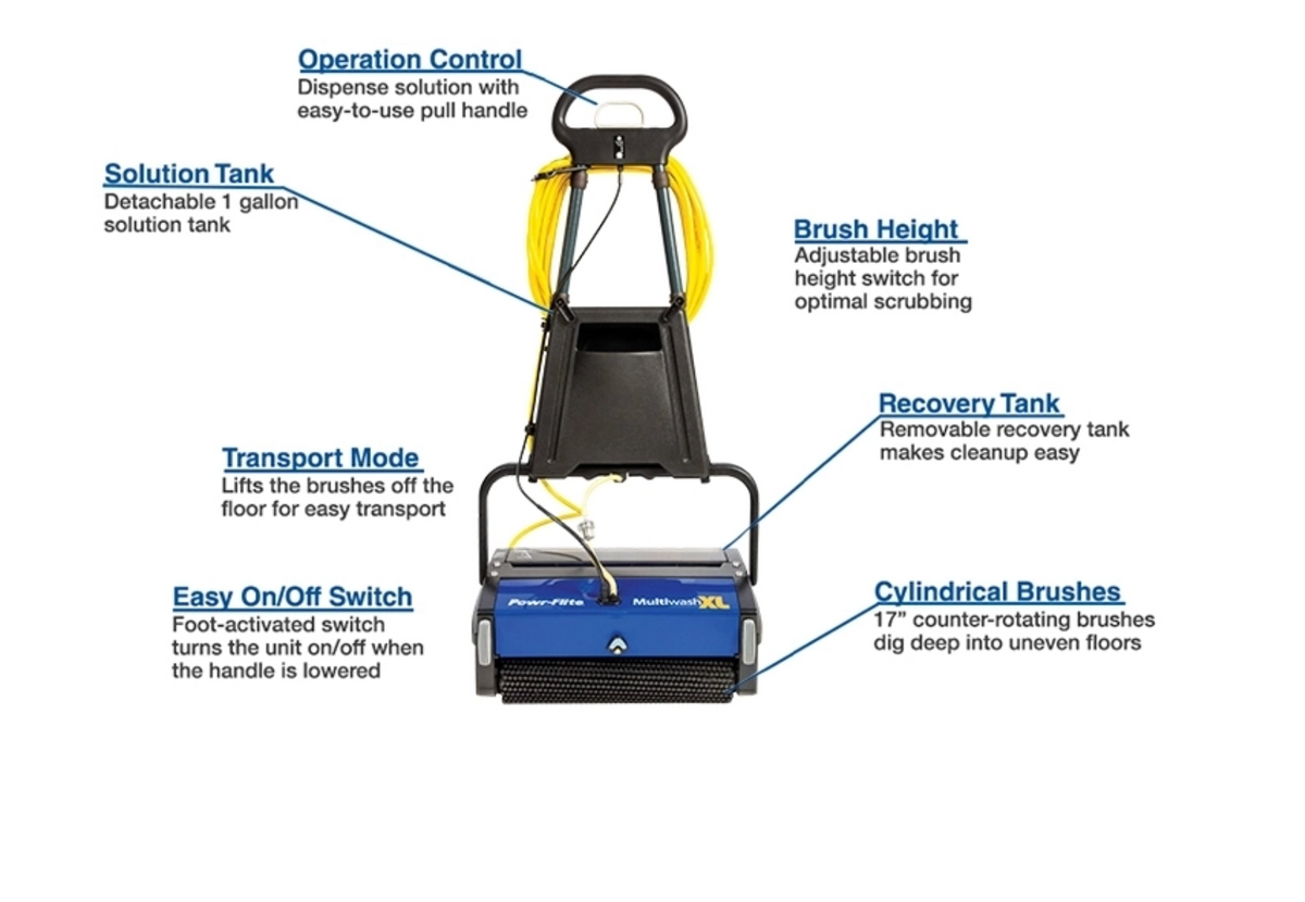 Powr-Flite Multiwash XL Scrubber