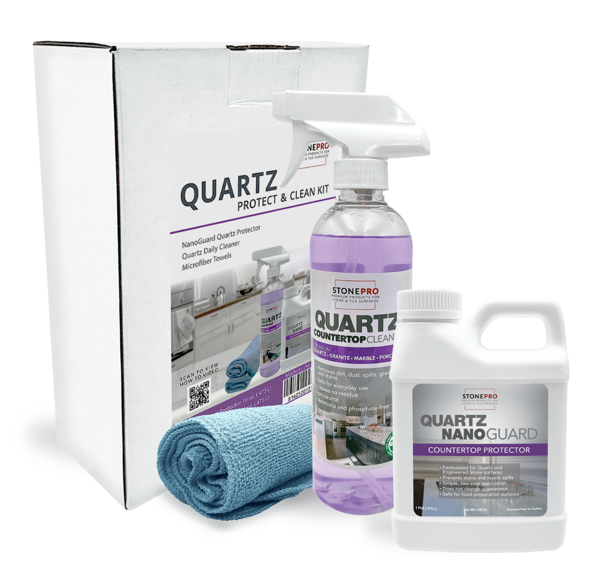Stone Pro Quartz Protection NanoGuard Kit 16 oz