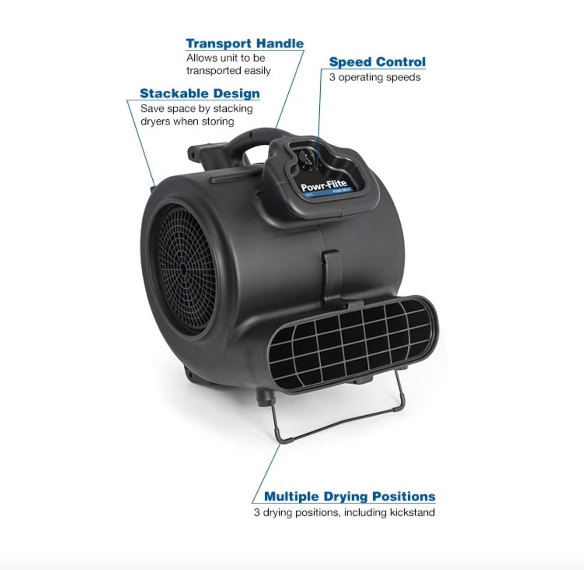 Powr-Flite Powr-Dryer with Handle and Wheels