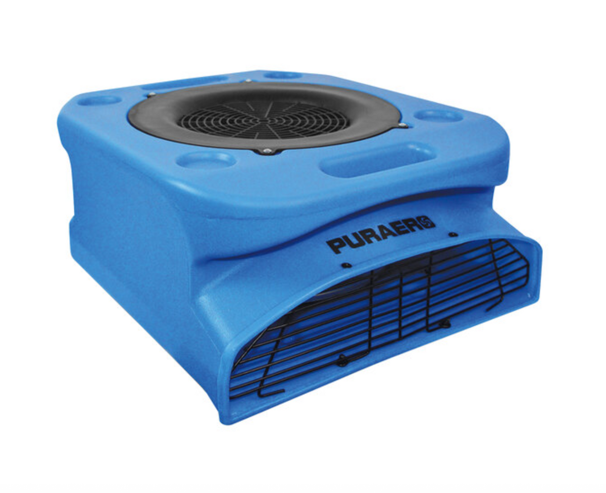 Puraero Blue 2-Speed Low Profile Air Mover - 1,100 CFM, 115V