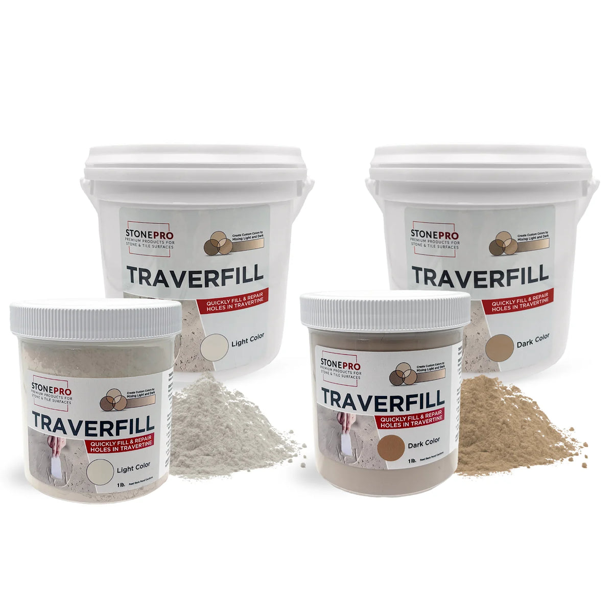 Stone Pro Traverfill Travertine Hole Filler- Light
