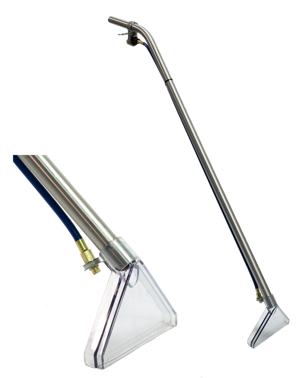 PMF 8&quot; Wide Plastic Head, Single Bend, 1 Piece Carpet Wand 120 PSI