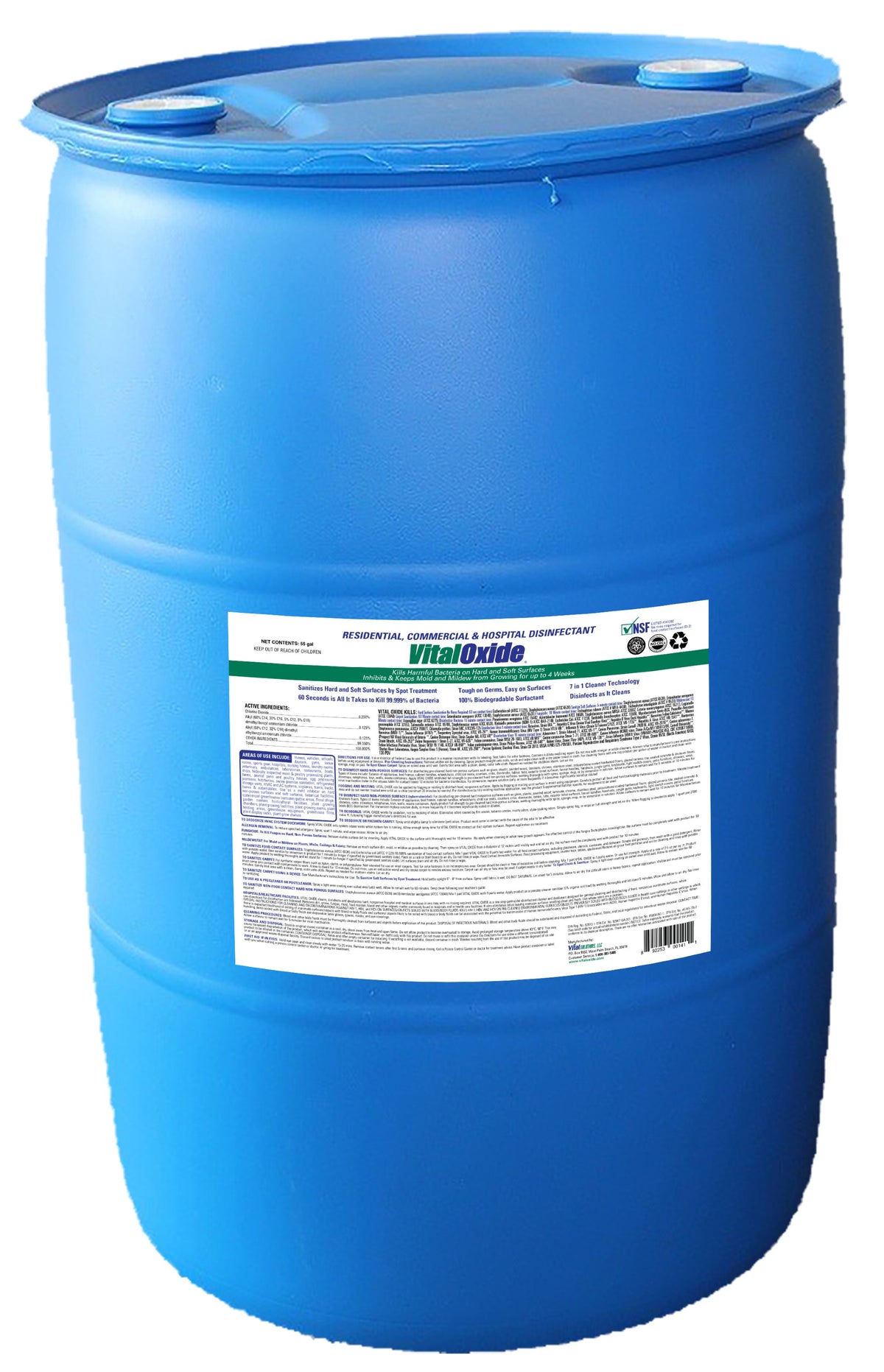 Vital Oxide Mold Remover &amp; Disinfectant Cleaner 55 Gallon Drum