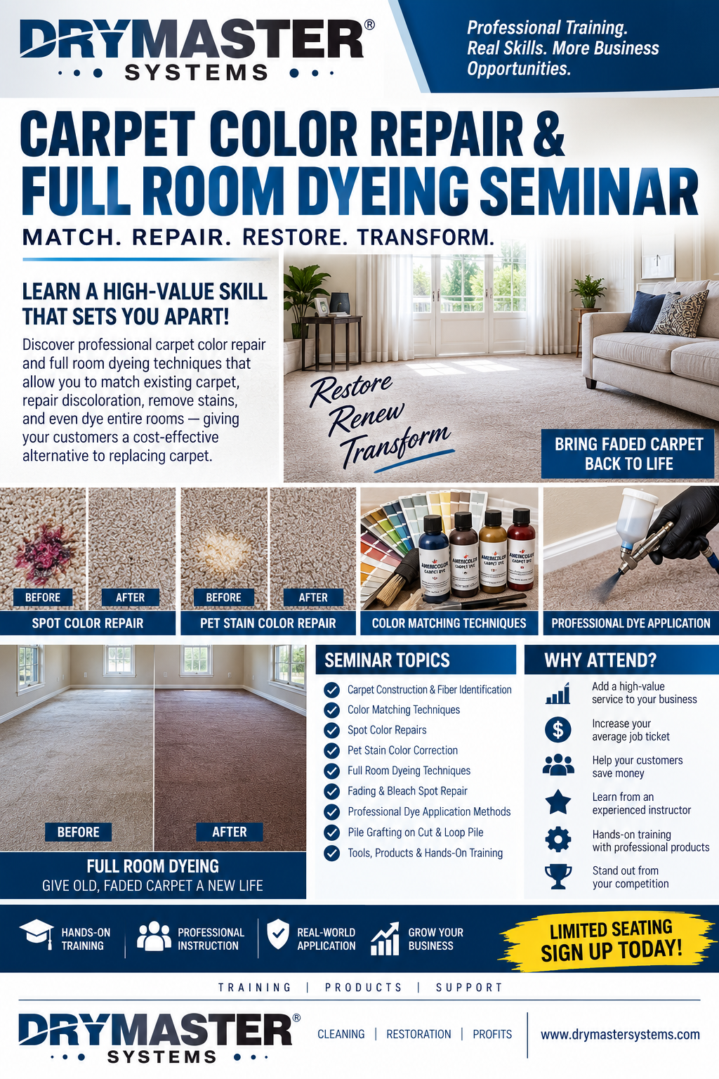 CRT-IICRC Carpet Color Repair Seminar