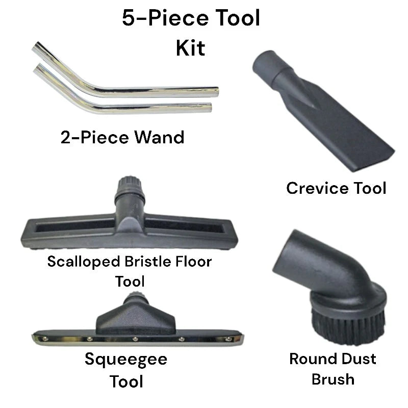 Sandia Wet/Dry 20-Gallon Vacuum with 5-Piece Tool Kit -  Poly Tank