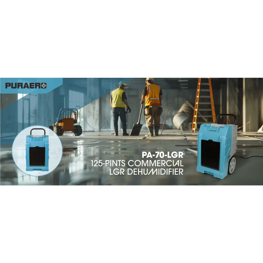 PURAERO 77/125 Pint Commercial LGR Dehumidifier