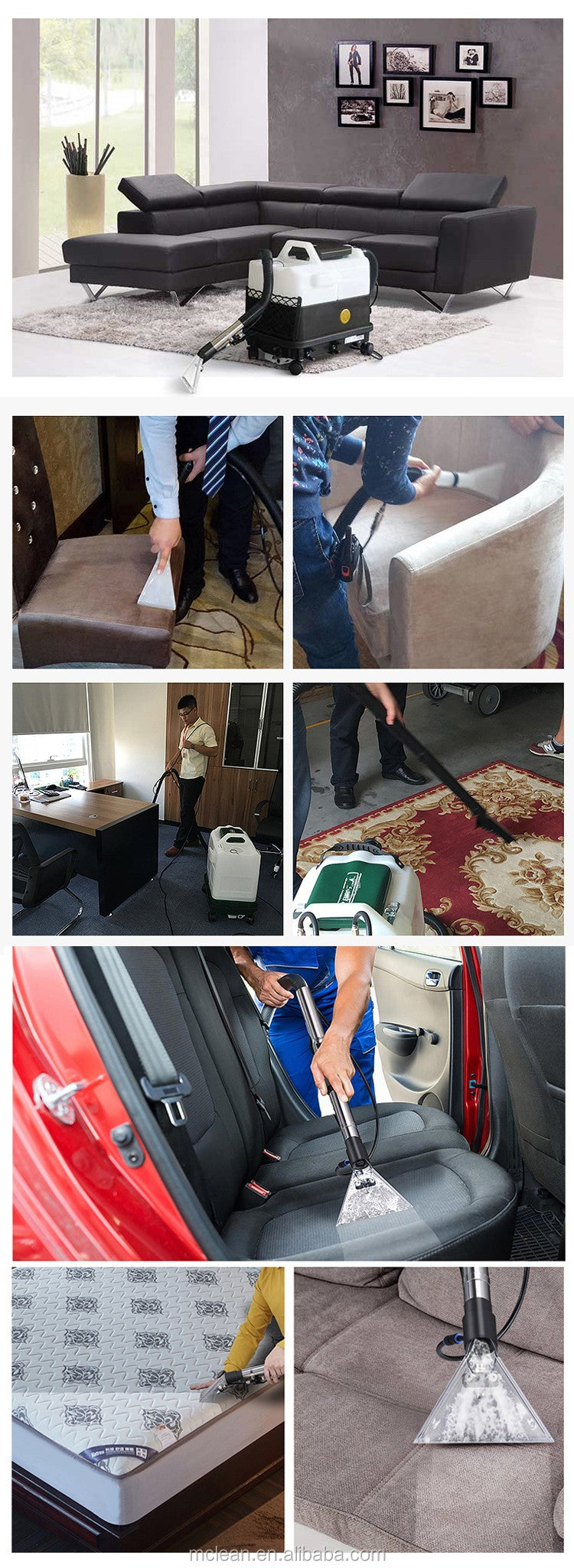 Heated Upholstery, Mattress, Drapes and Rug Low Moisture Cleaning Equipment