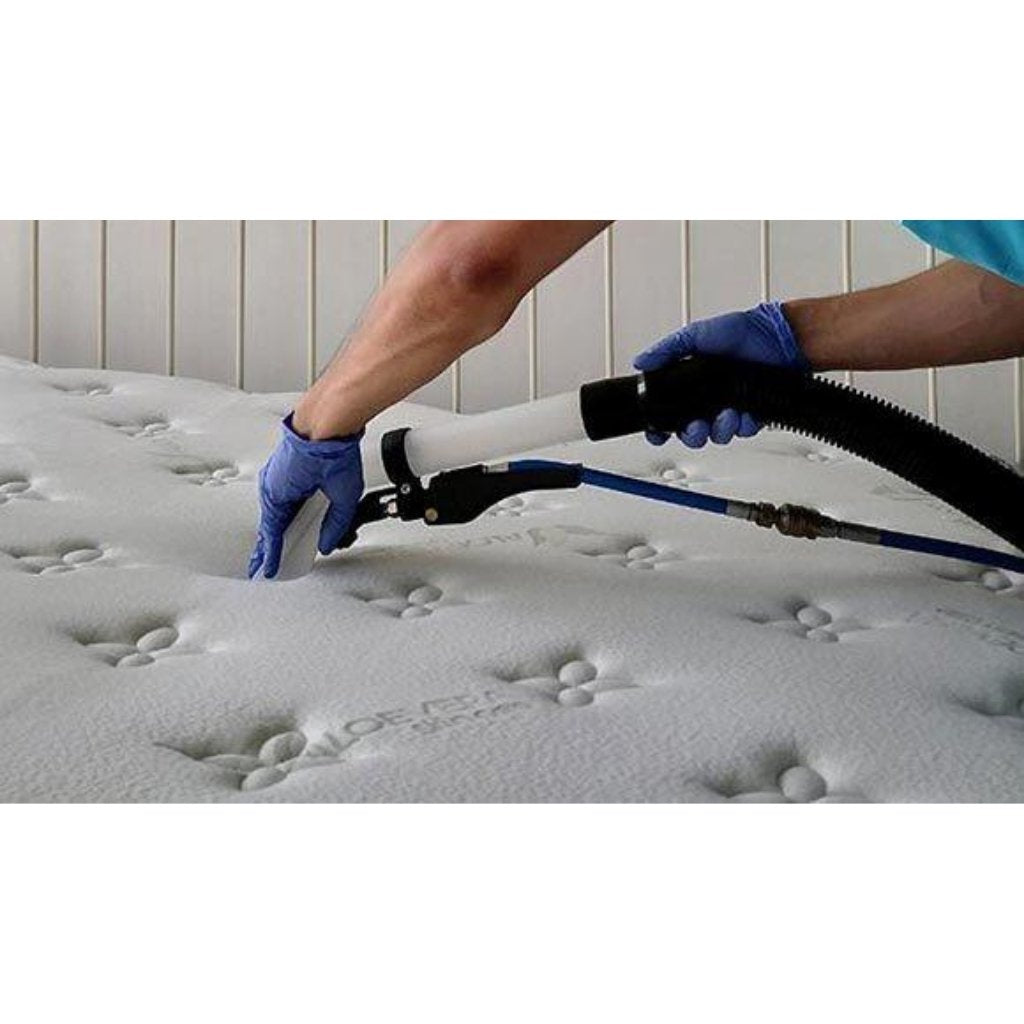 Mattress cleaning with EDIC Bravo™ upholstery soil extractor.